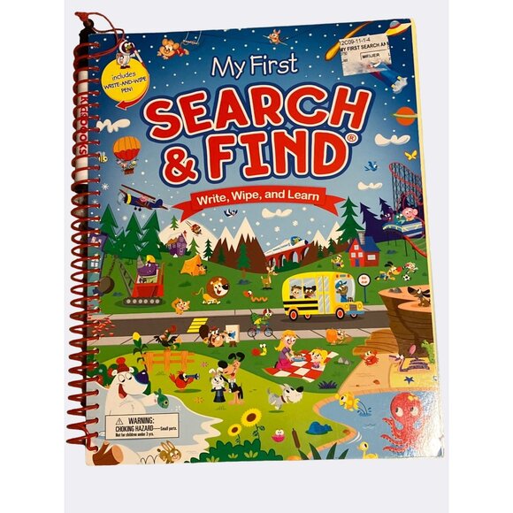 My First Search & Find Write Wipe And Learn Book For Kids Ages 3 & Up - Picture 1 of 13